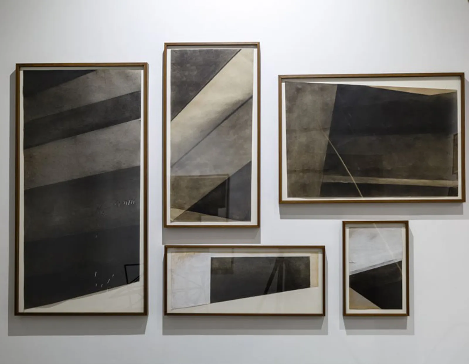 The Missing Part II, 2018 — charcoal and pastels on paper, suite of 5