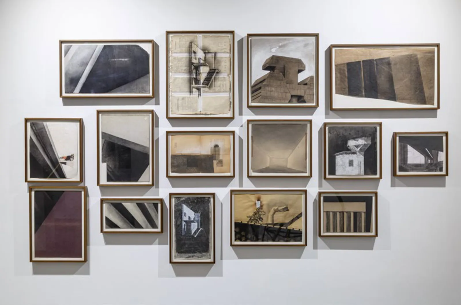 The Missing Part III, 2018 — charcoal, pastels and gouache on paper, suite of 15