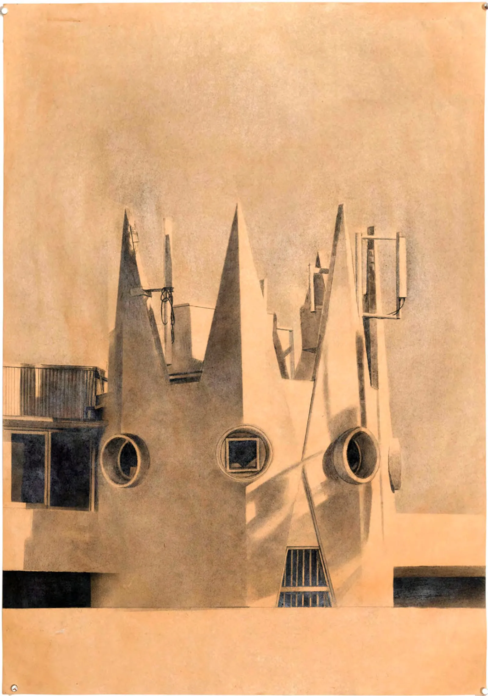 L’escaillon, 2024 — charcoal on paper