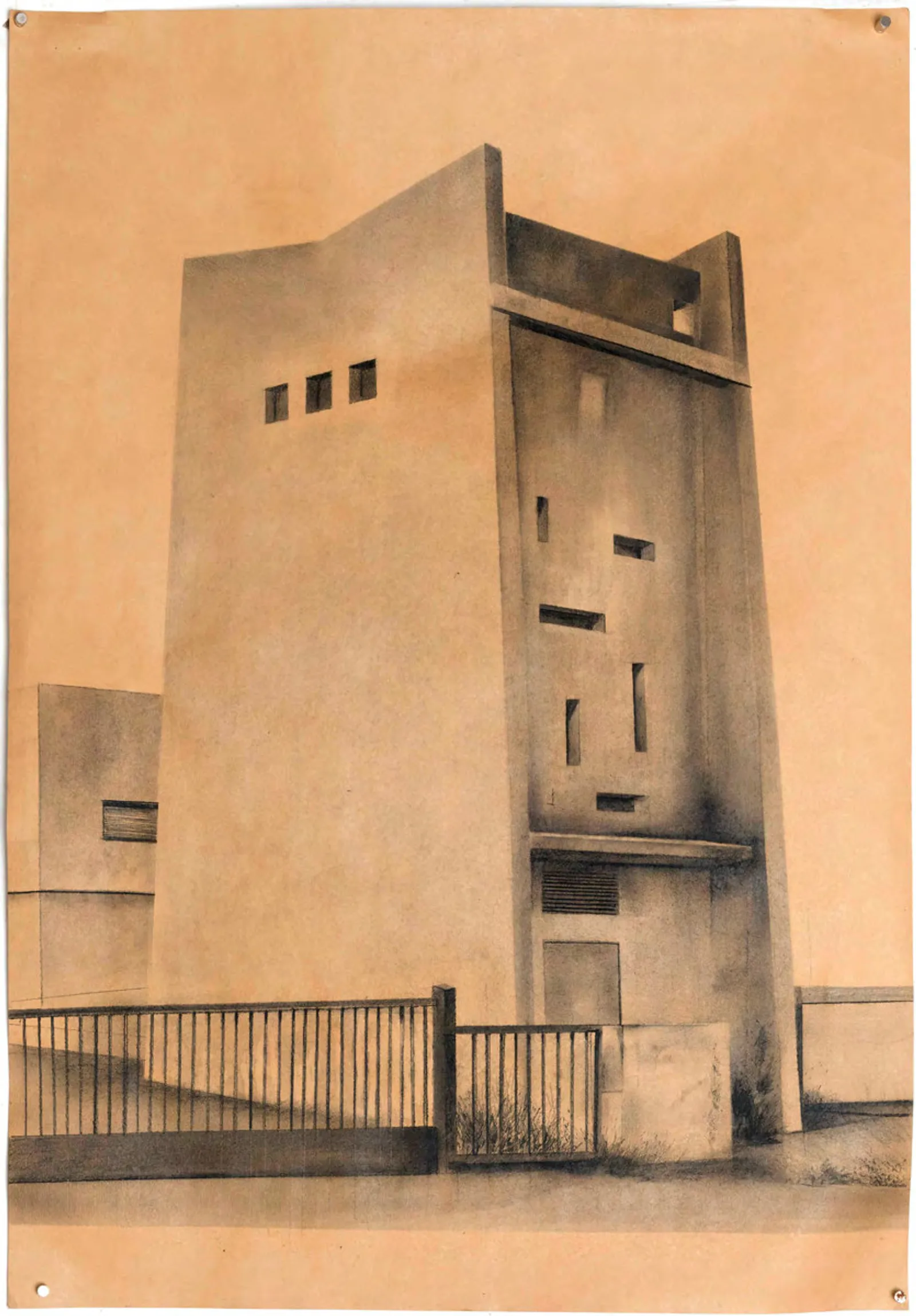Castellas, 2024 — charcoal on paper