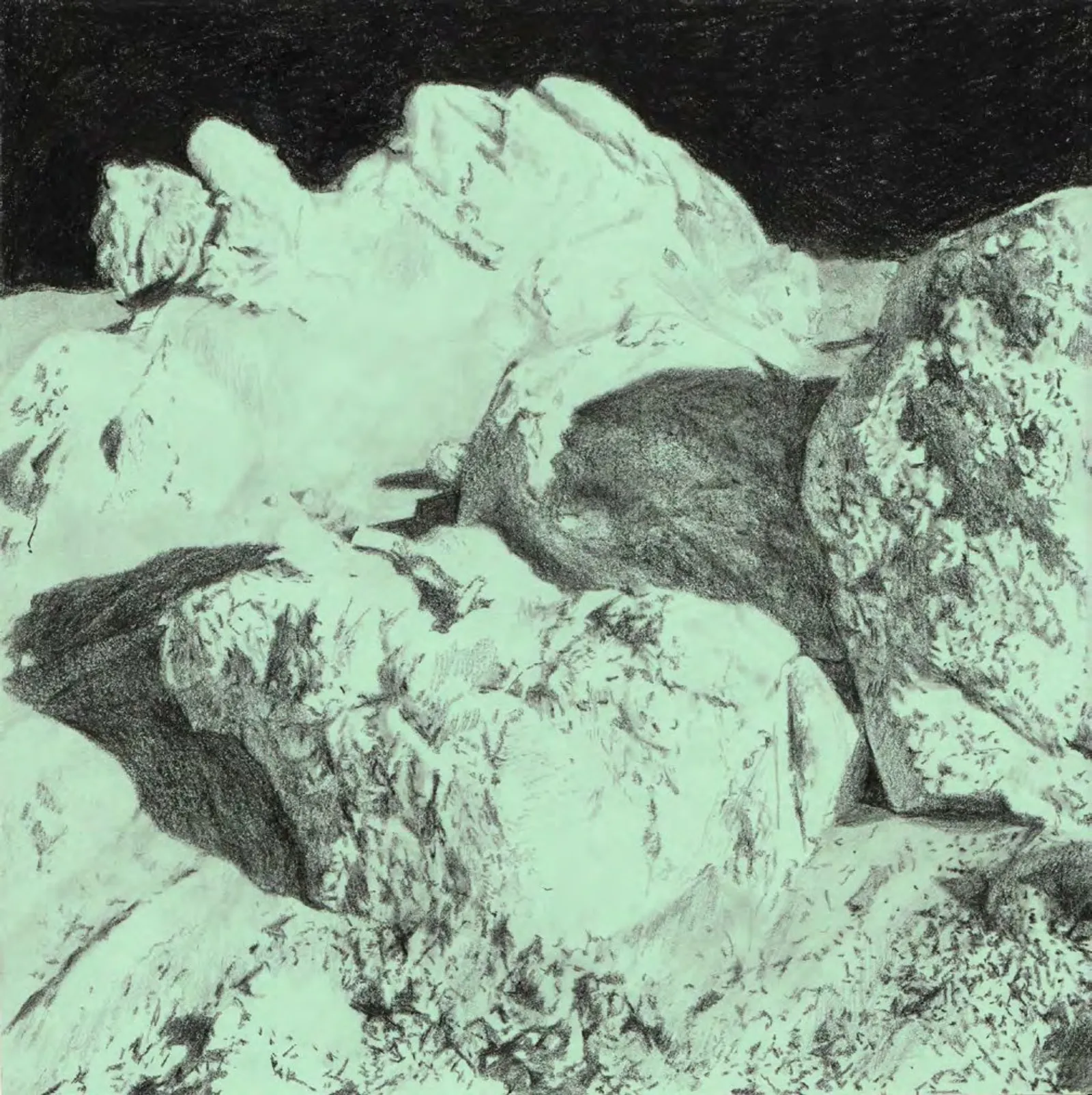 Dialogues intérieurs à la périphérie VI, 2025 — graphite on paper