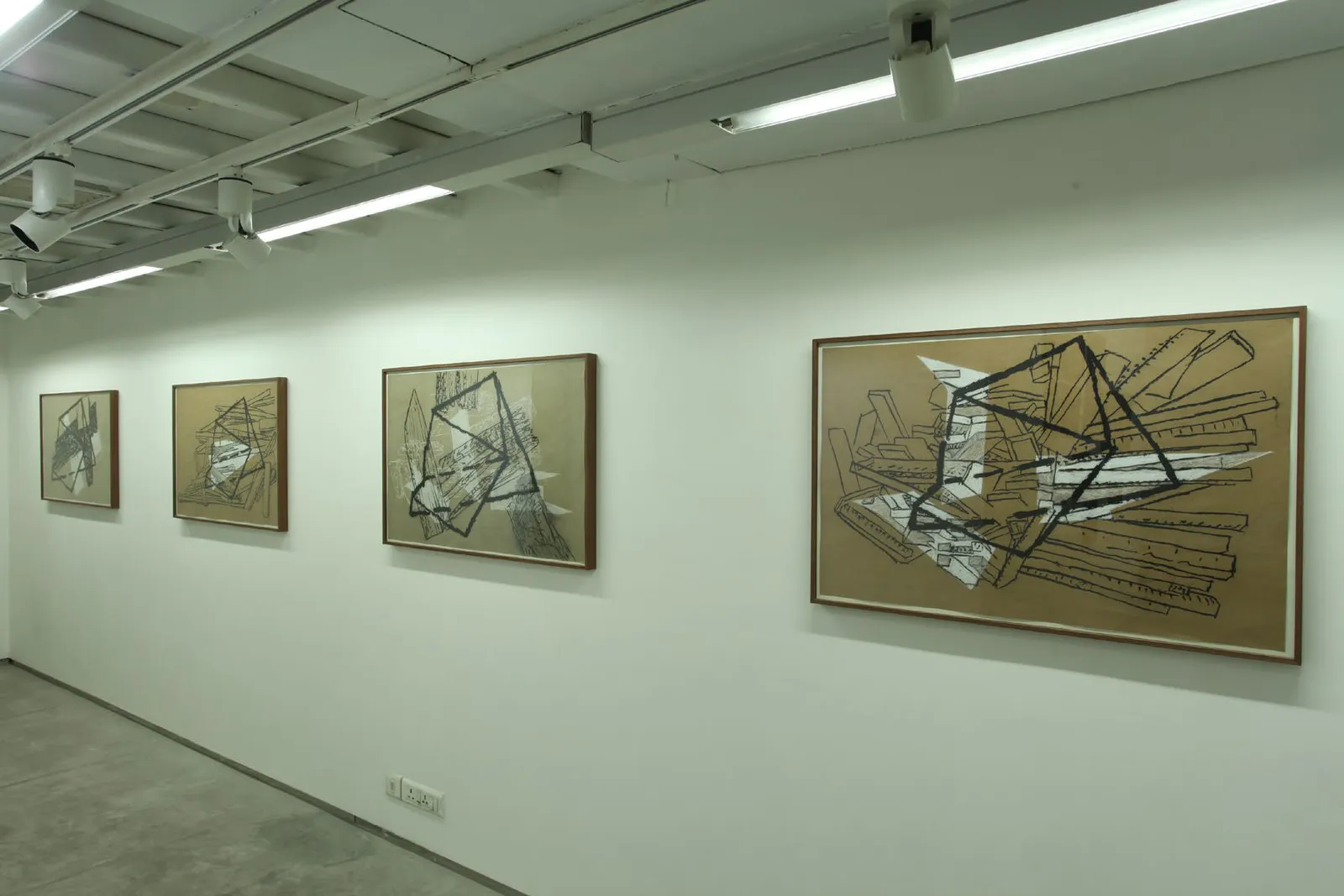 Disparate, 2015 — charcoal, chalk and oil pastel on paper, suite of 4