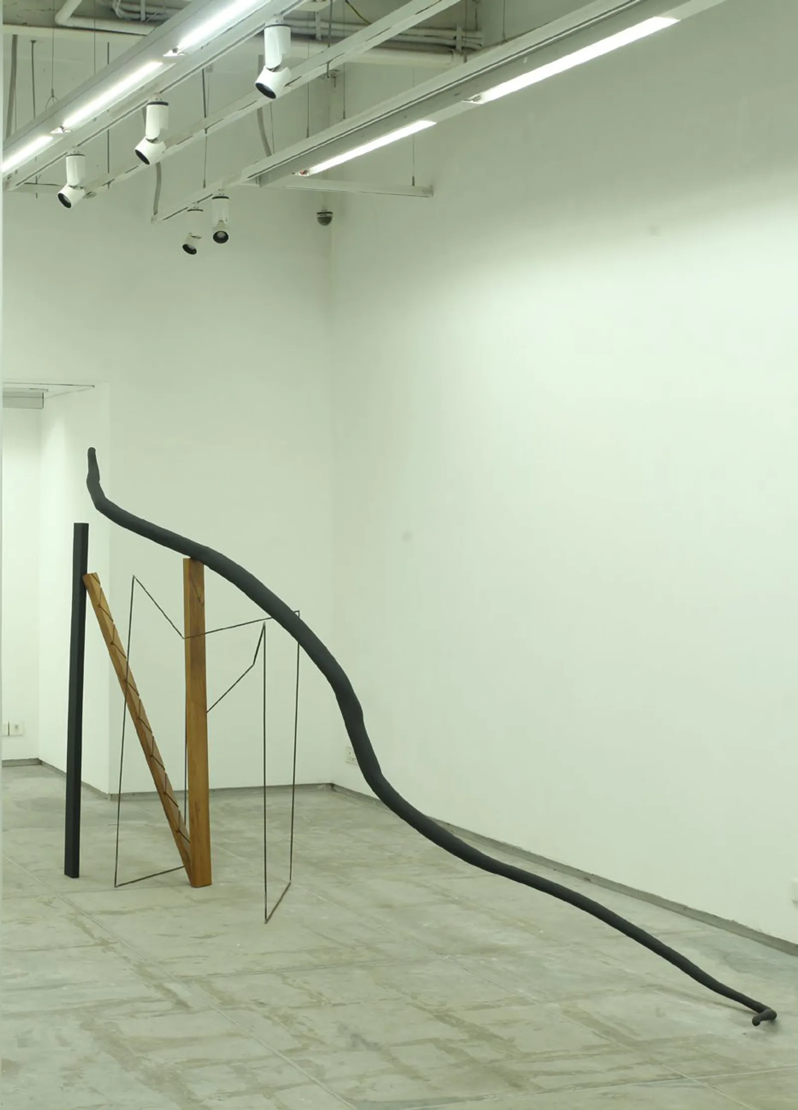 Under the Skin II, 2015 — wood and metal, 180 × 540 cm