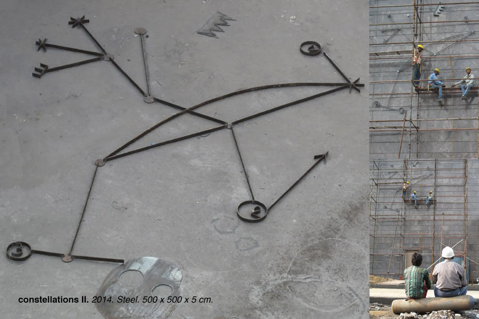 Constellations B, 2014 — steel, 300 × 570 × 5 cm