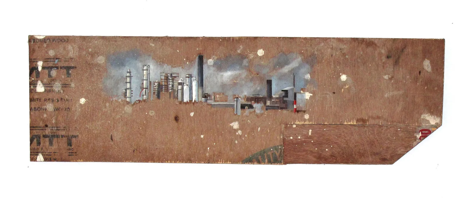Toxic, 2008 — oil on salvaged board, petrochemical complex