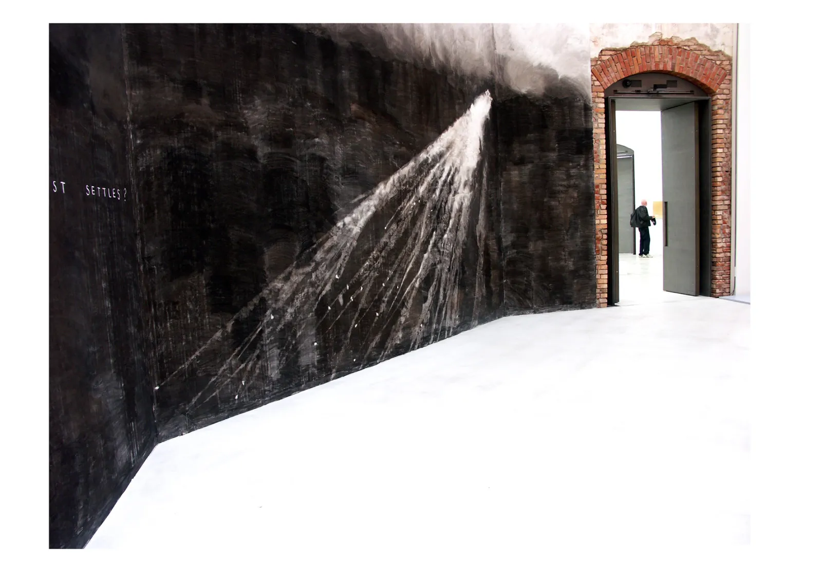 Every Cloud Has a Silver Lining, 2010 — charcoal wall drawing, detail