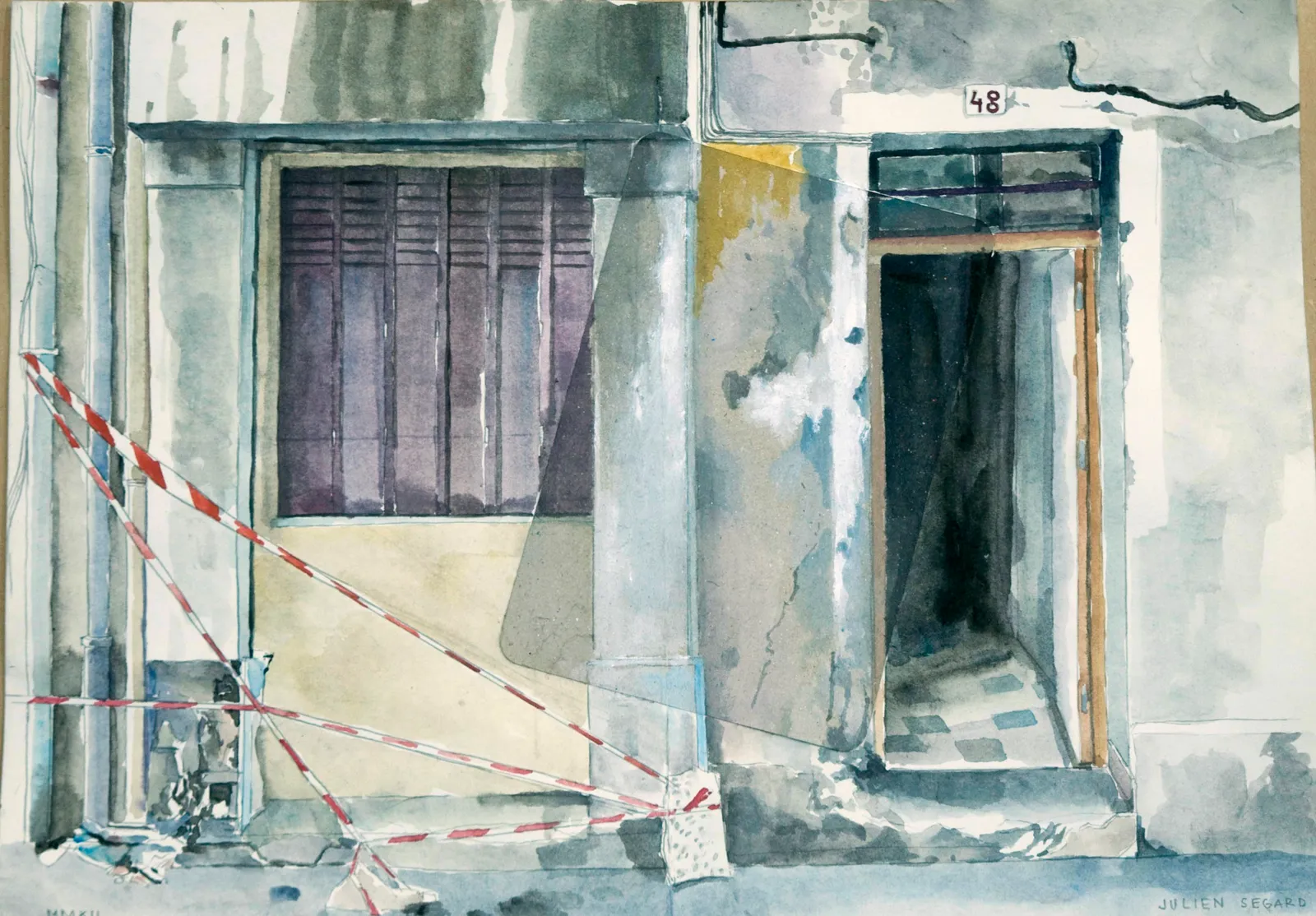 Bankruptcy, 2012 — collage and charcoal on paper