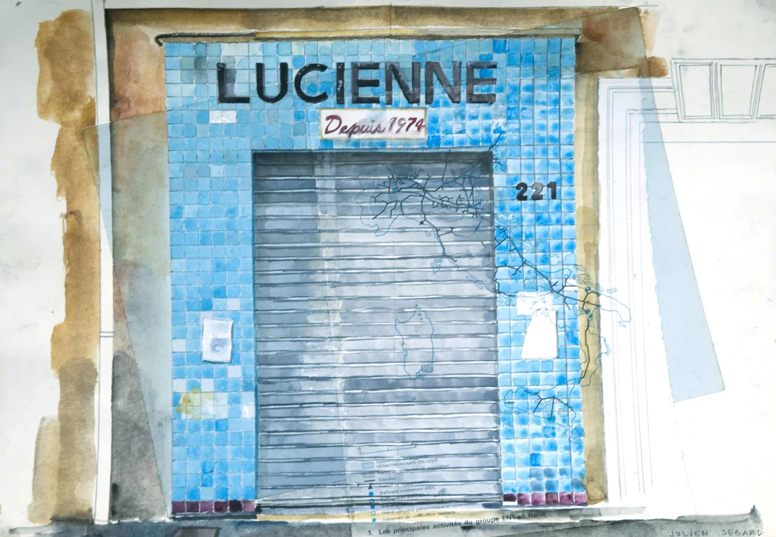 Bankruptcy (Lucienne), 2012 — watercolour on paper