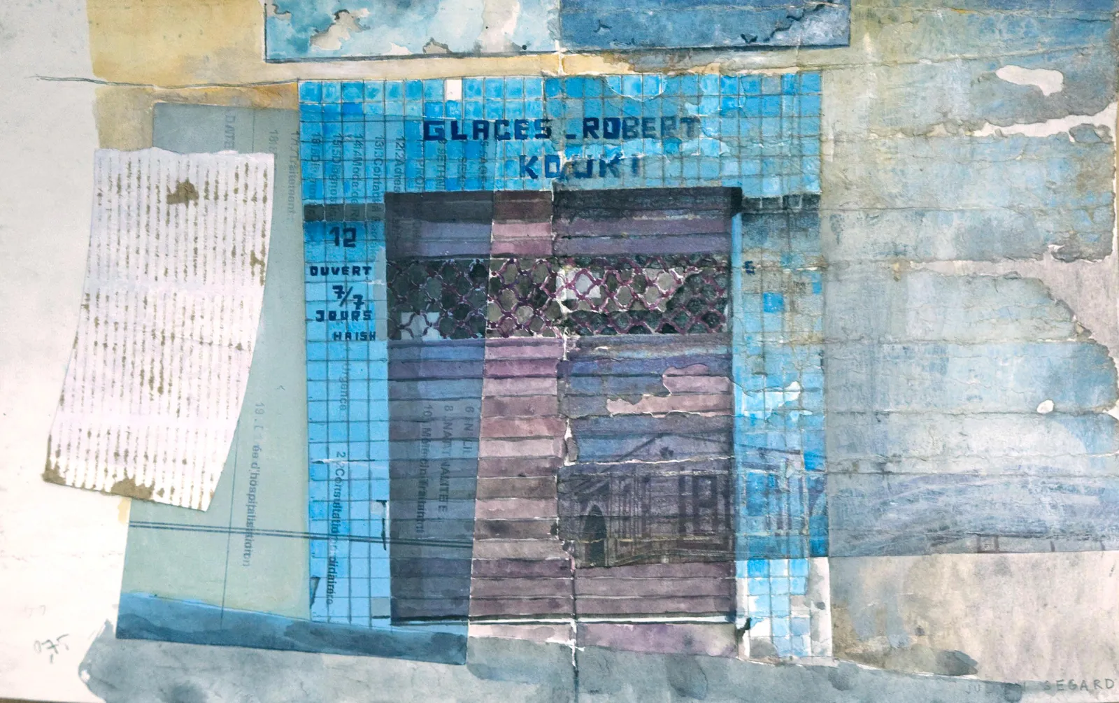 Bankruptcy (Glaces), 2012 — watercolour on paper