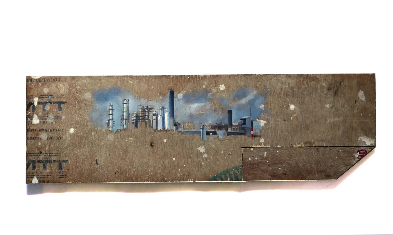 Falimente, 2012 — refinery skyline, collage on paper