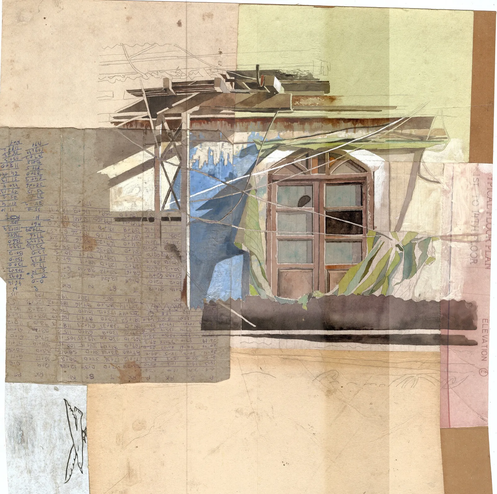 Des territoires — Elevation, 2021 — watercolour on paper