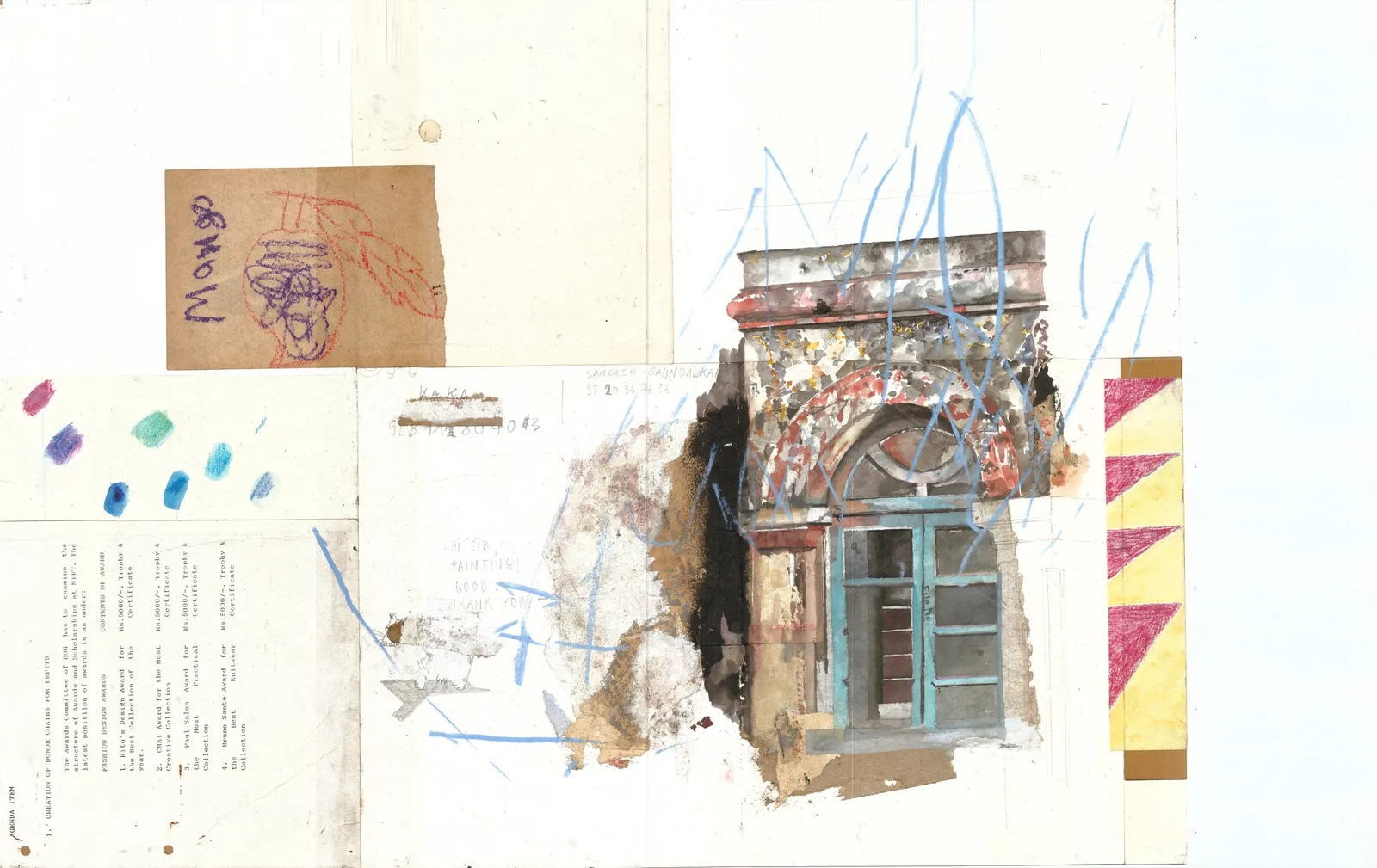 Des territoires — Now, 2021 — watercolour on paper
