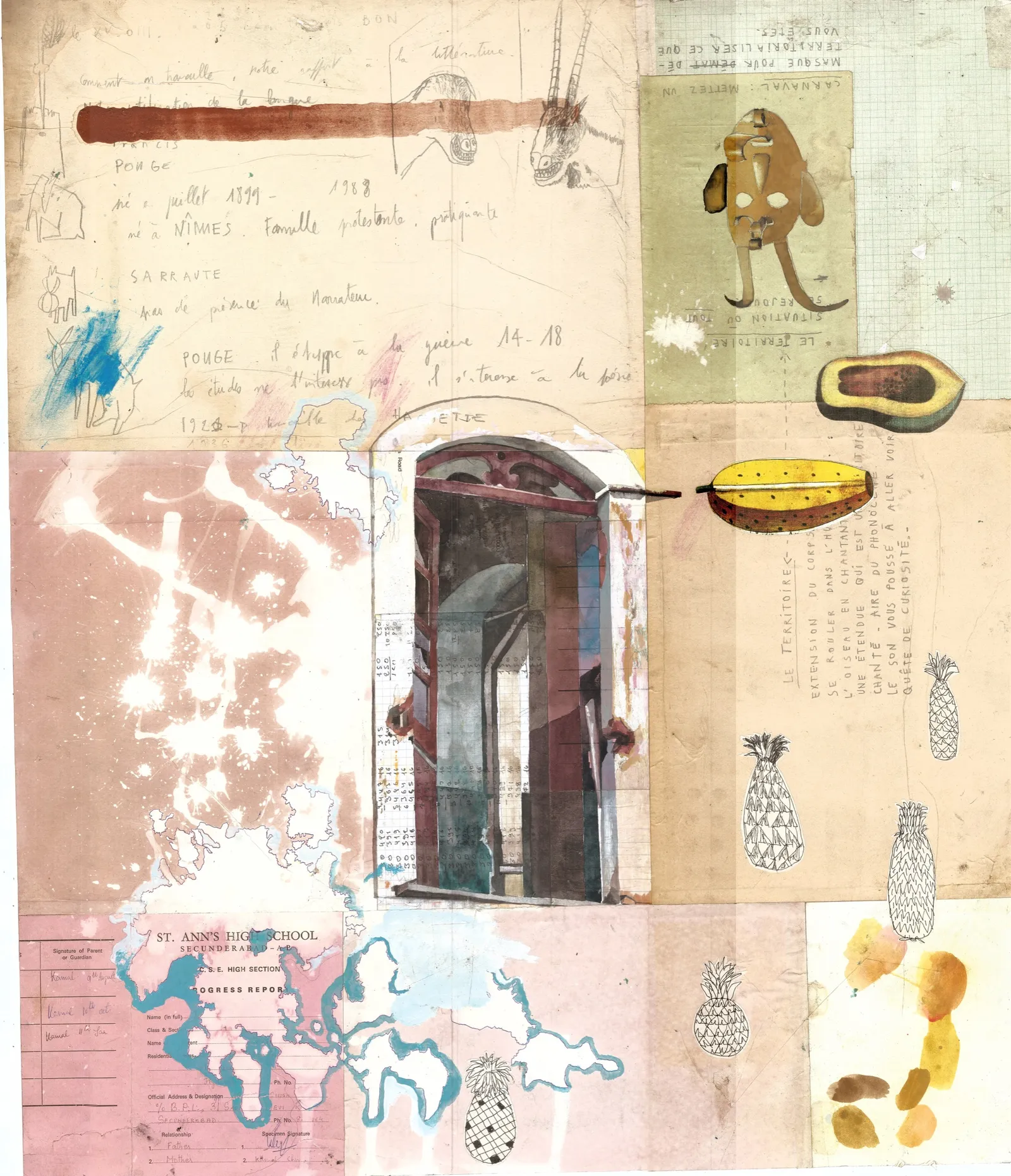 Le territoire — St Ann's School, 2021 — watercolour on paper