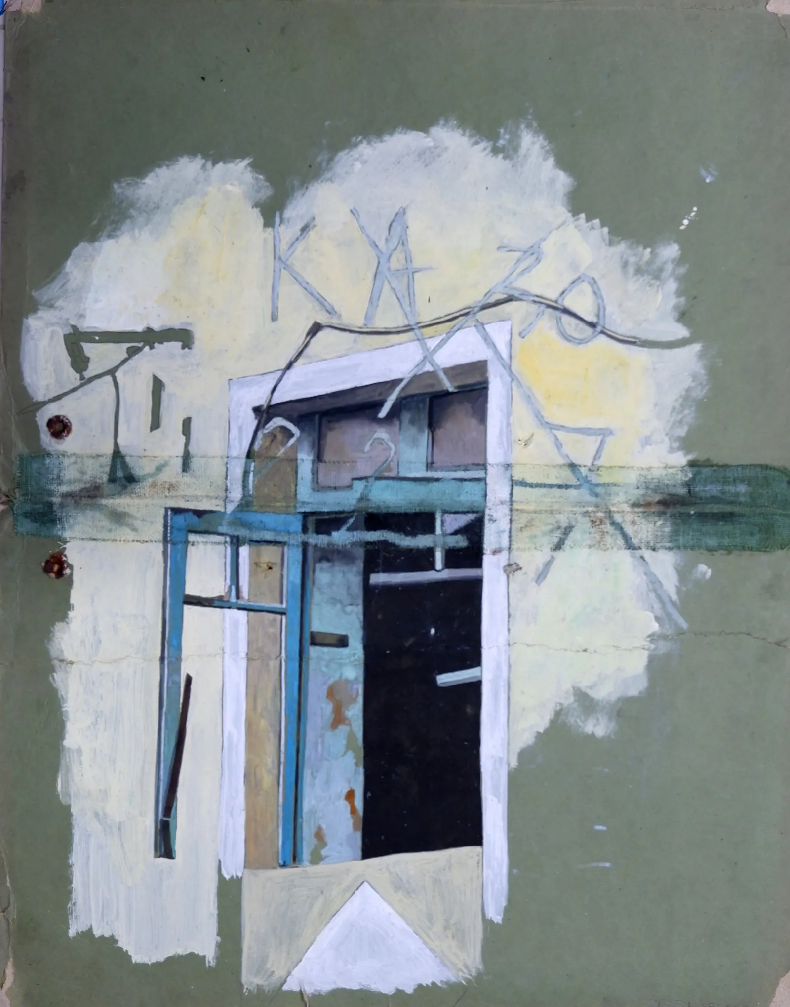 Le territoire — Untitled (green), 2021 — watercolour on paper