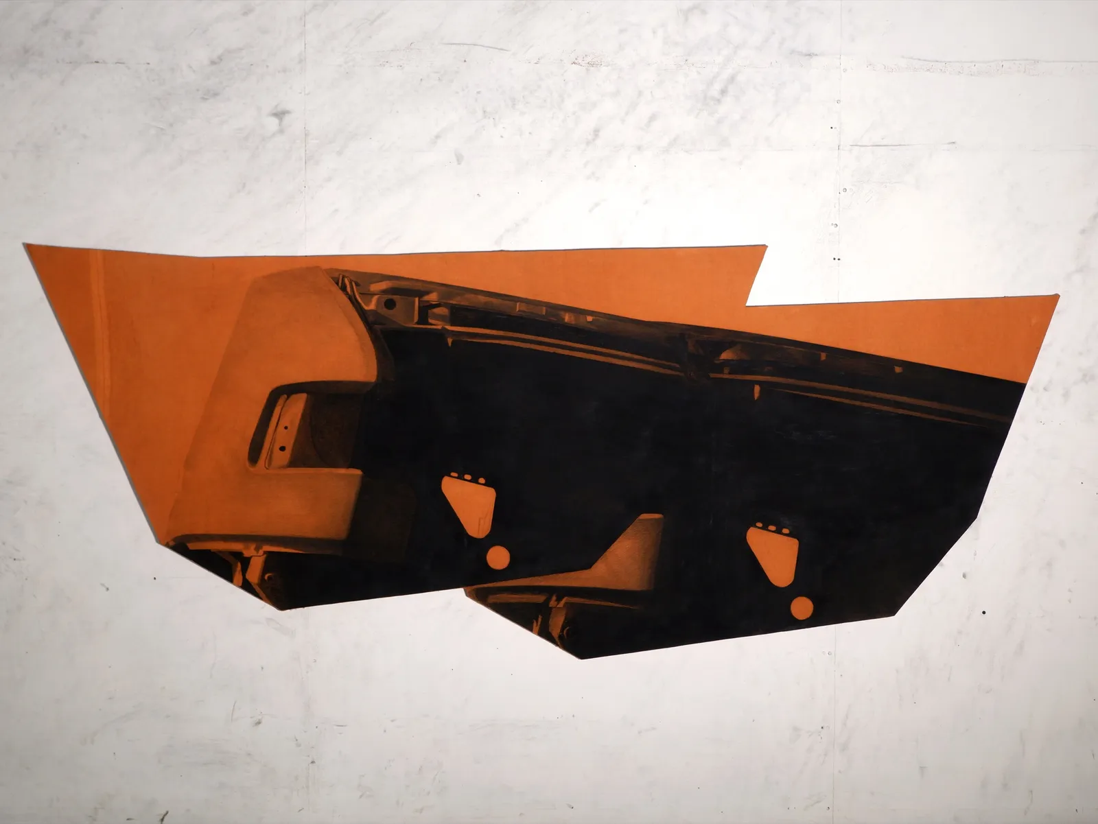 Gignac, 2023 — charcoal on paper, 100 × 238 cm