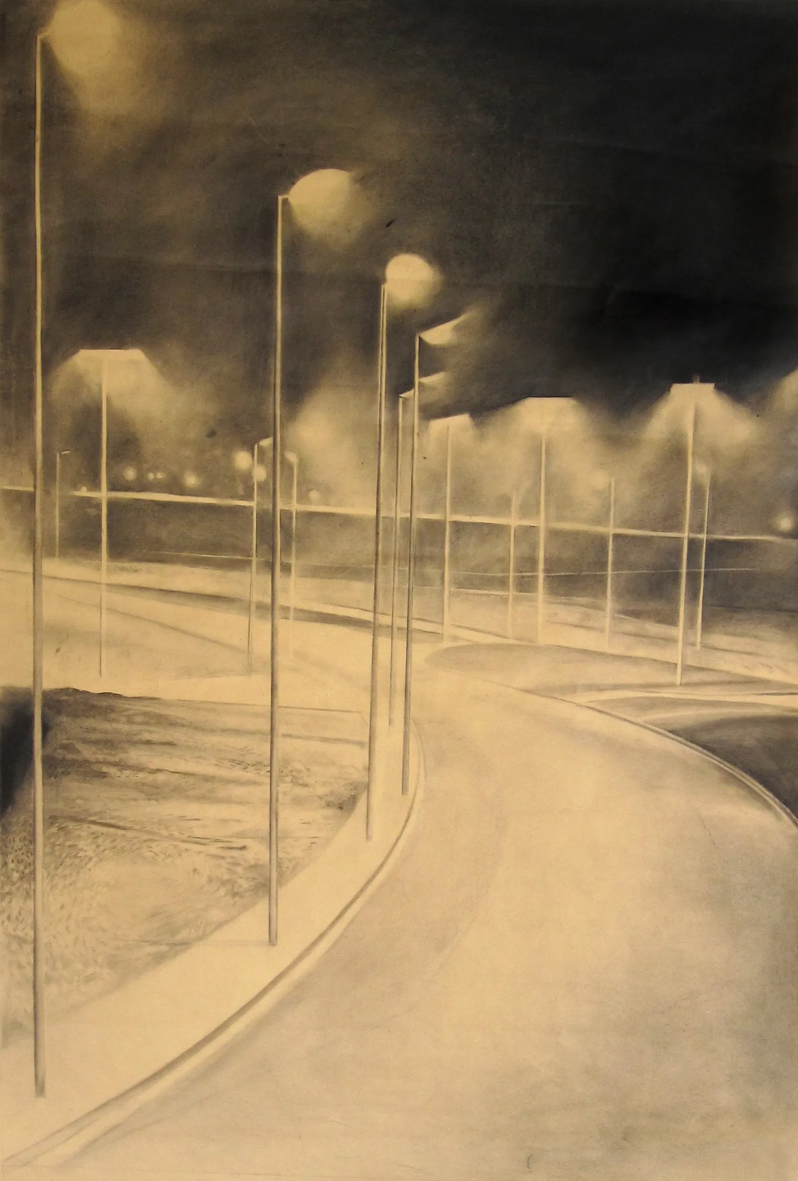 Untitled, 2023 — ink and charcoal on paper, 138 × 96 cm