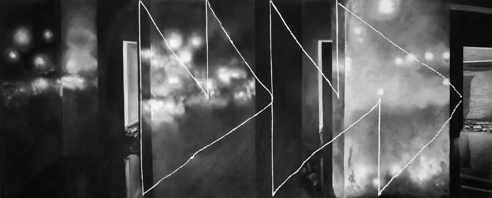 Double Negative, 2023 — ink and charcoal on paper