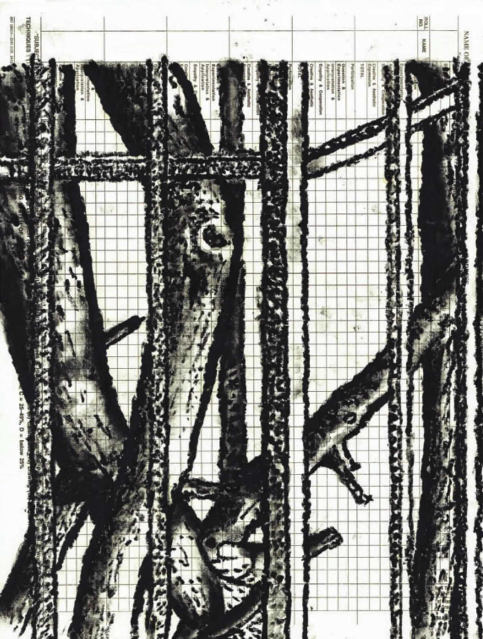 Kanju, 2023 — ink on ledger paper, suite of 7