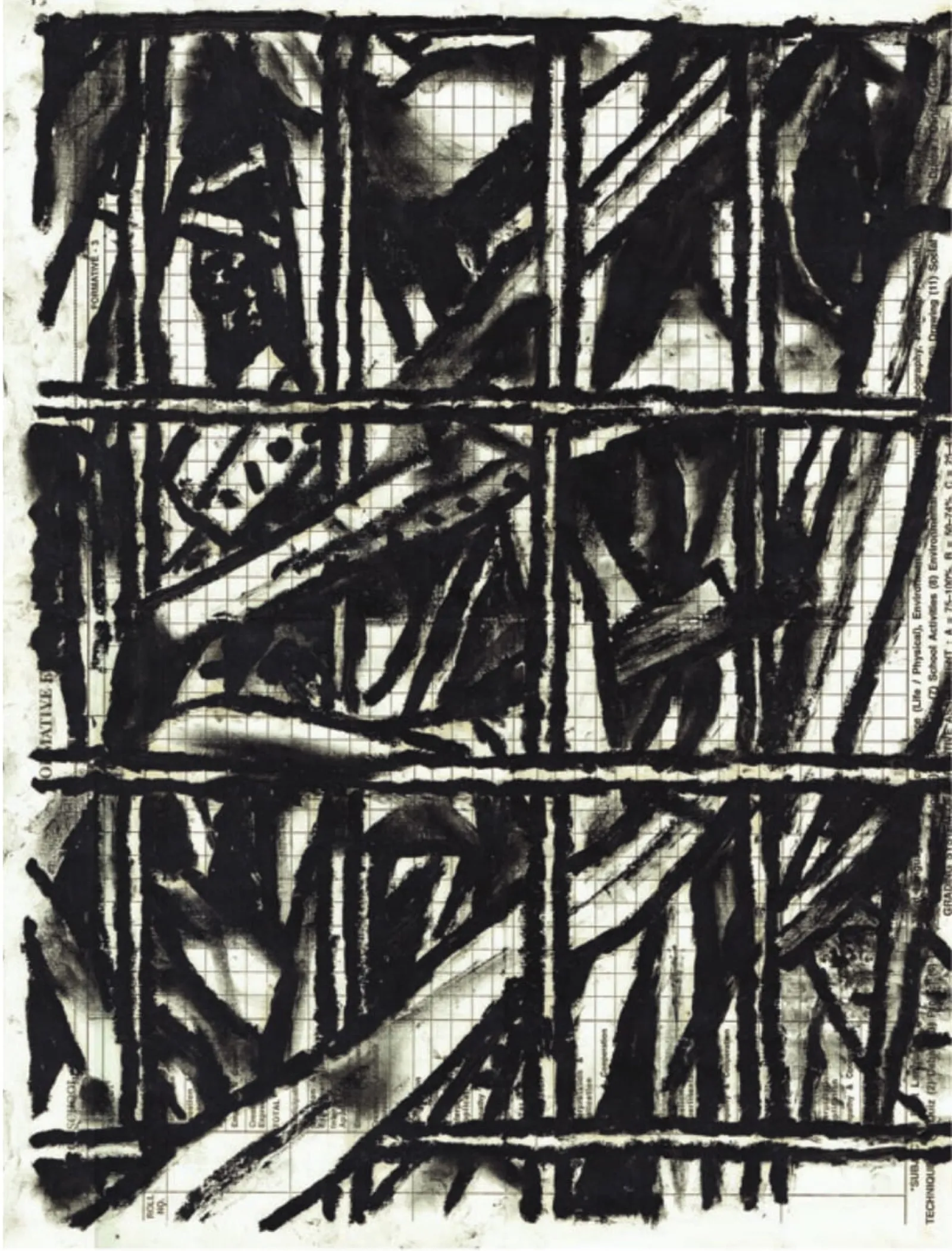 Kanju, 2023 — ink on ledger paper, suite of 7