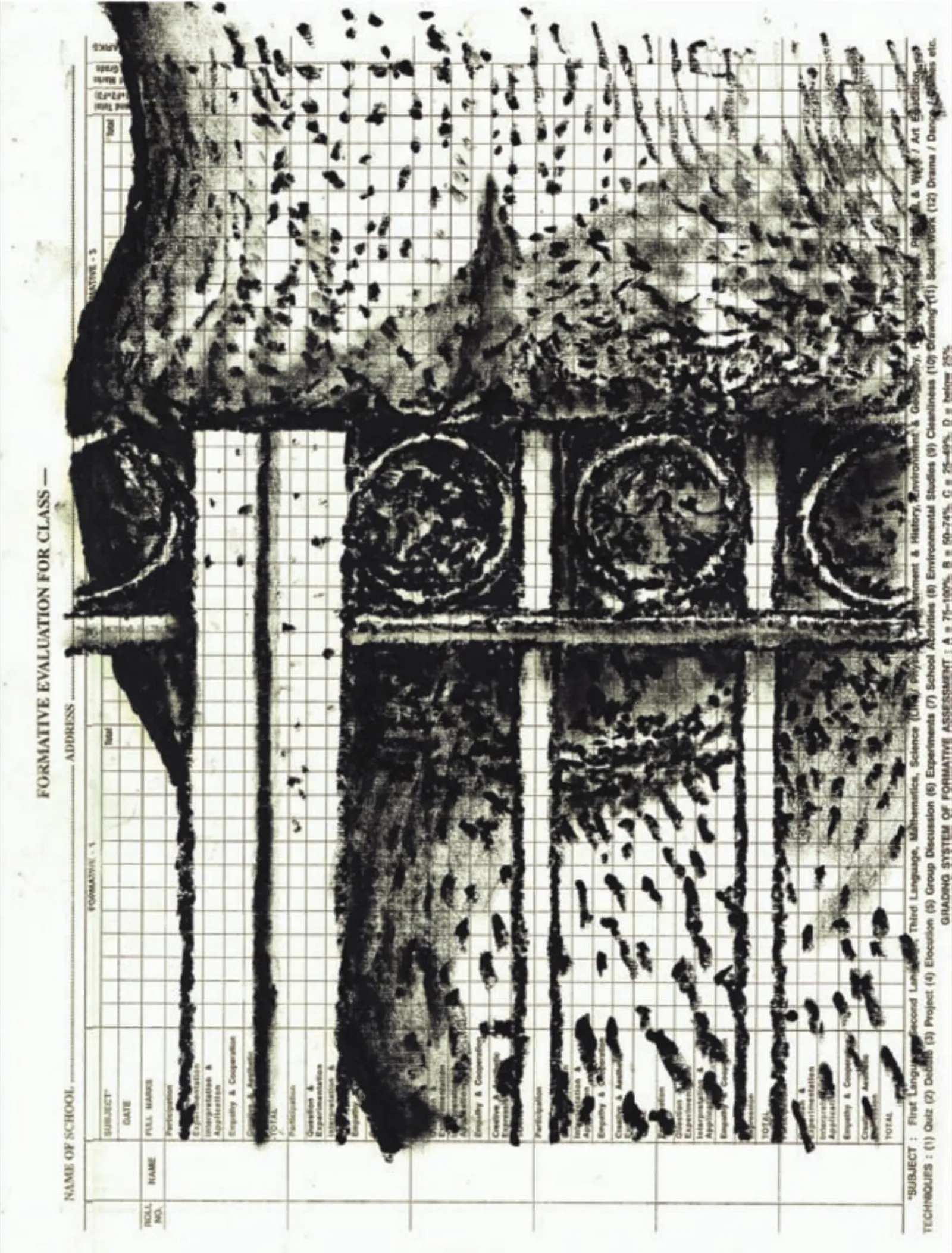 Kanju, 2023 — ink on ledger paper, suite of 7