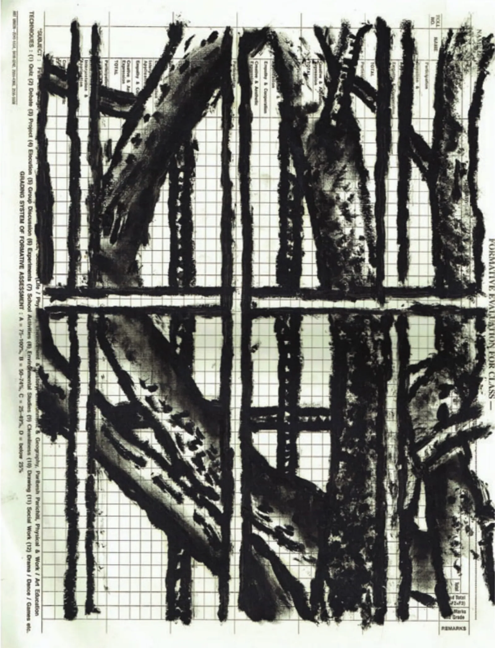 Kanju, 2023 — ink on ledger paper, suite of 7