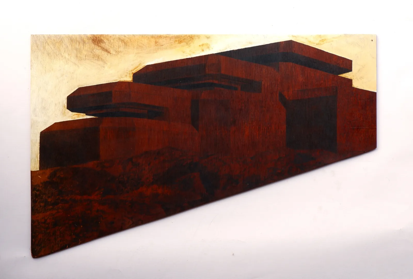 Bunker Archeology — charcoal, ink wash and white chalk on aged paper