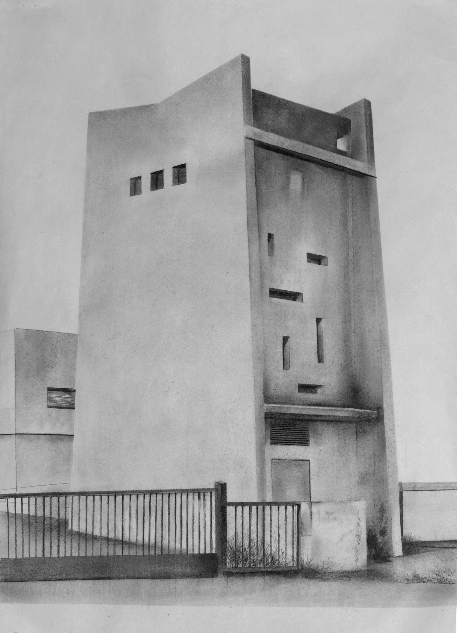 Shift, 2025 — charcoal on paper