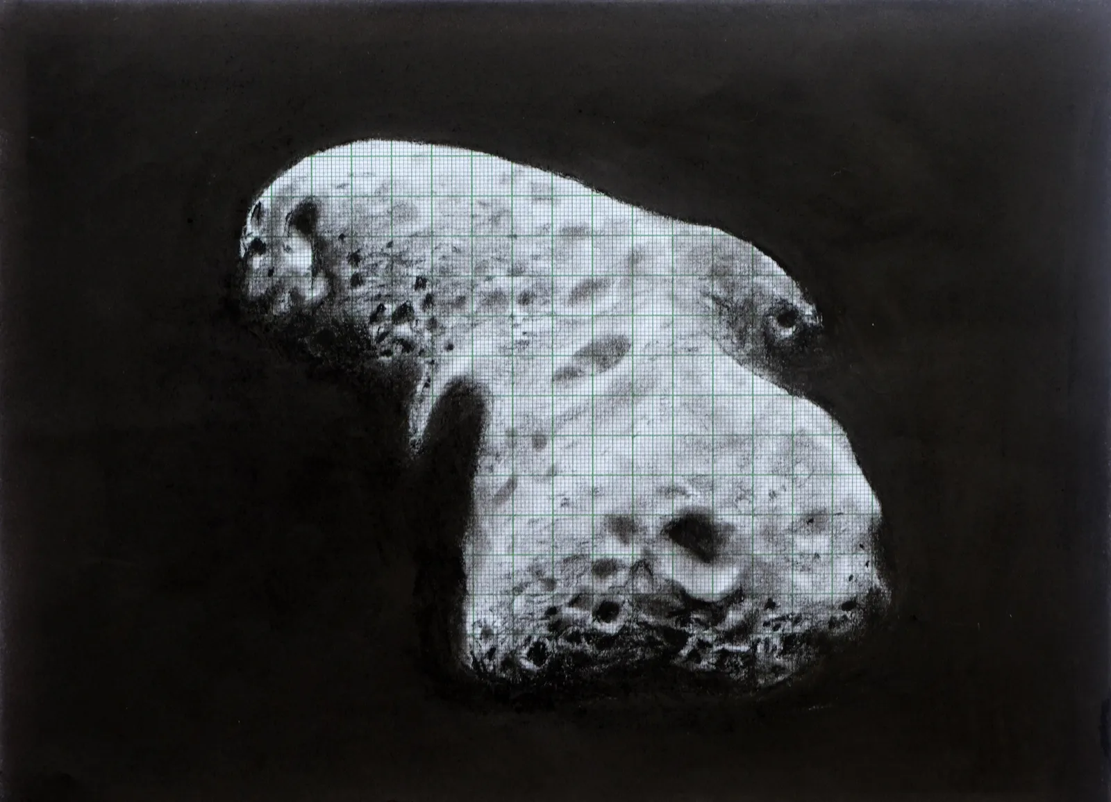 The Barge, 2025 — charcoal on paper, 20.2 × 28 cm
