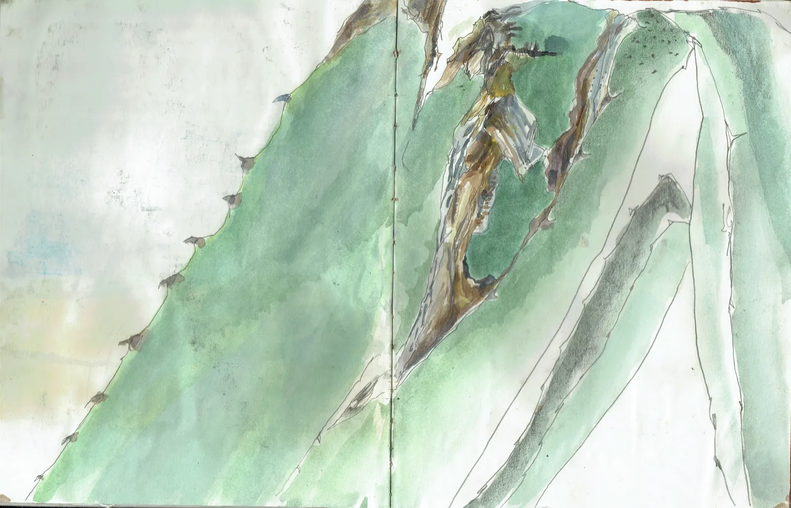 Marseille en Août, 2004–2005 — sketchbook spread 2