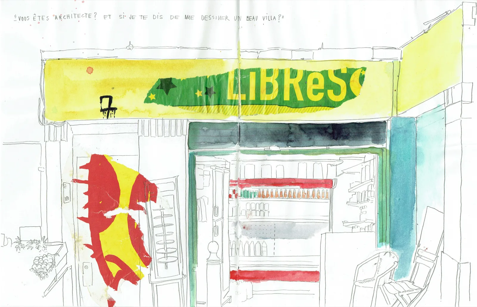 Marseille en Août, 2004–2005 — sketchbook spread 1