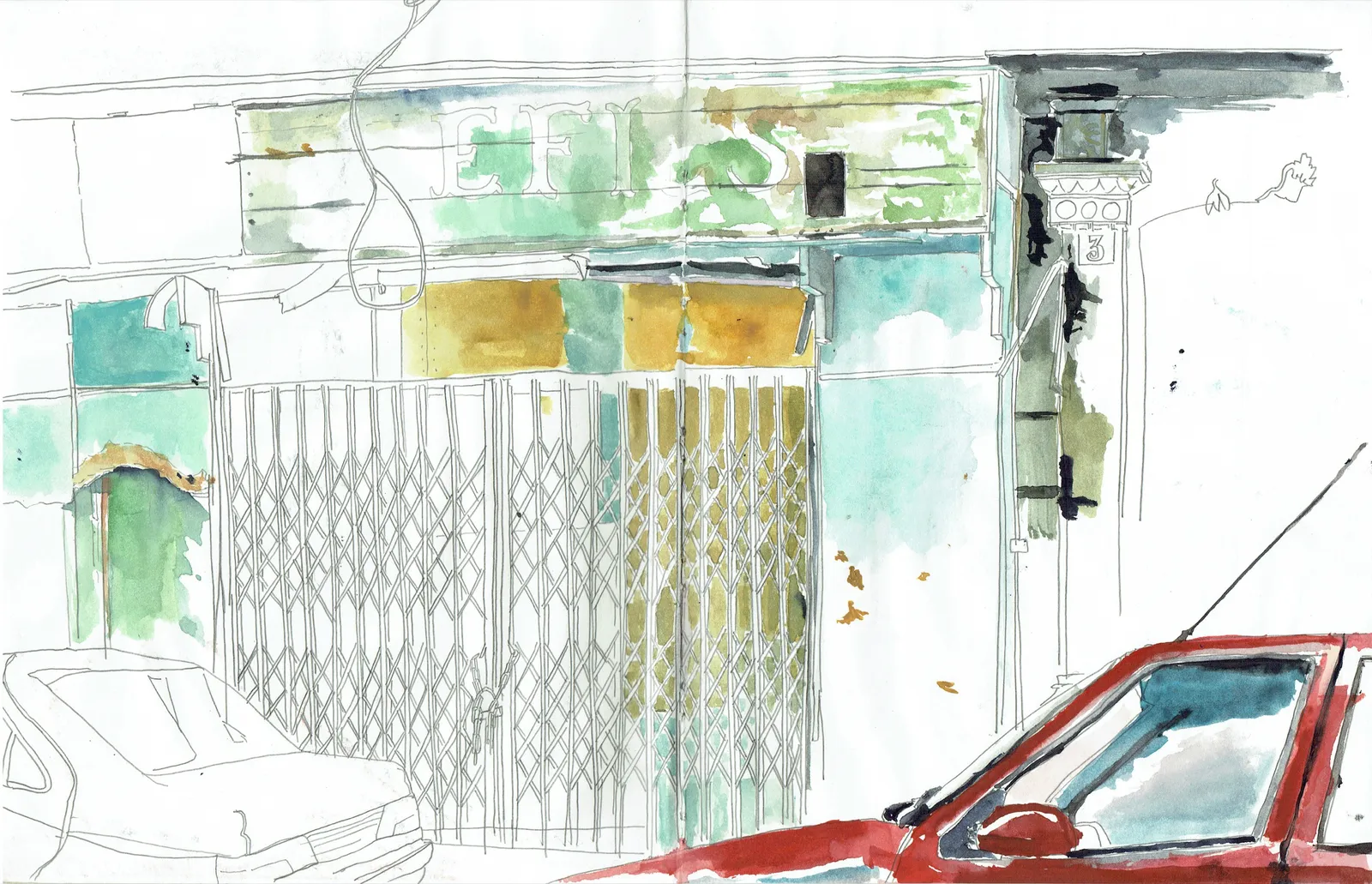 Marseille en Août, 2004–2005 — sketchbook spread 3
