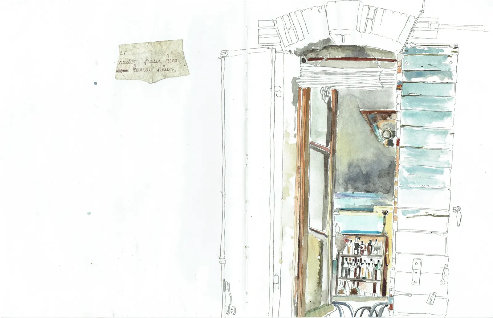 Marseille en Août, 2004–2005 — sketchbook spread 4
