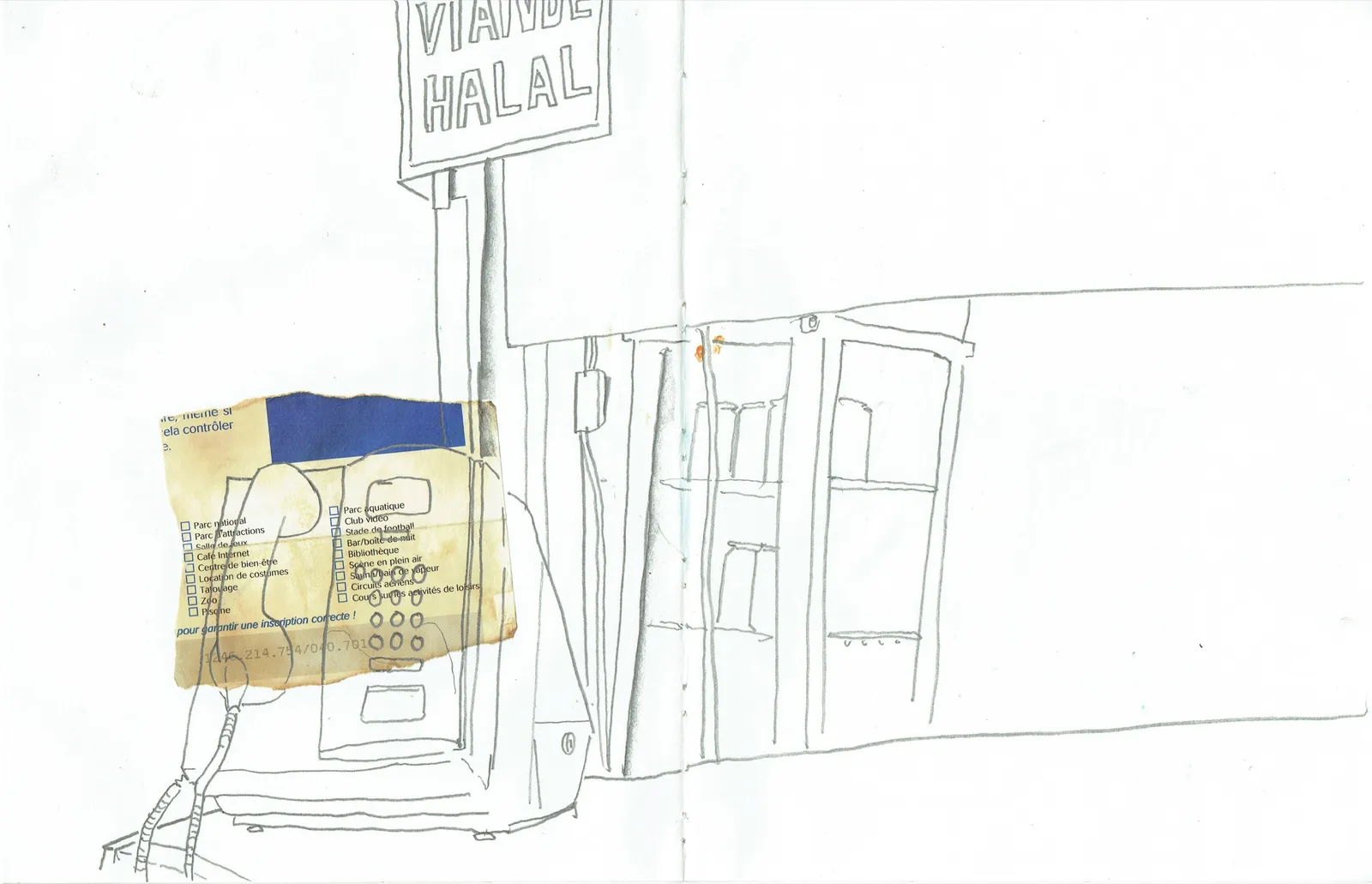 Marseille en Août, 2004–2005 — sketchbook spread 5
