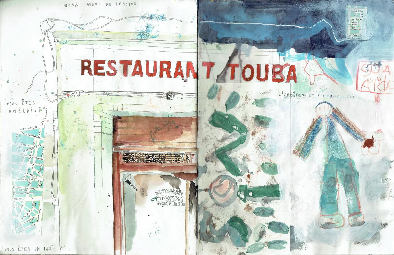 Marseille en Août, 2004–2005 — sketchbook spread 6
