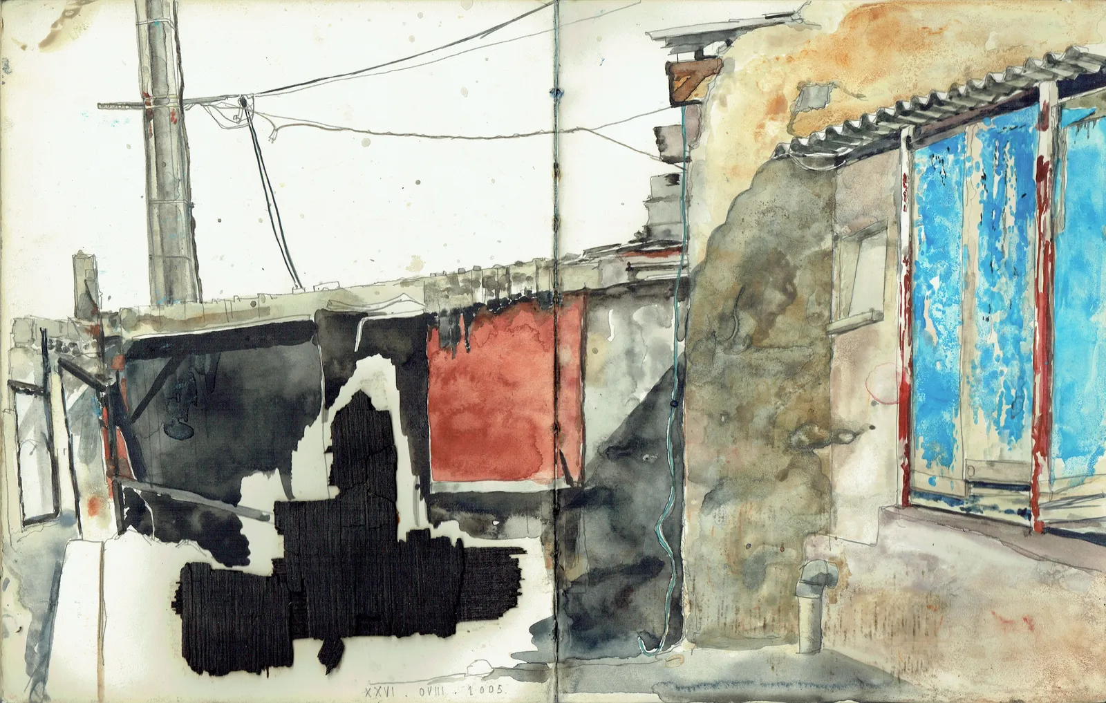 Marseille en Août, 2004–2005 — sketchbook spread 10