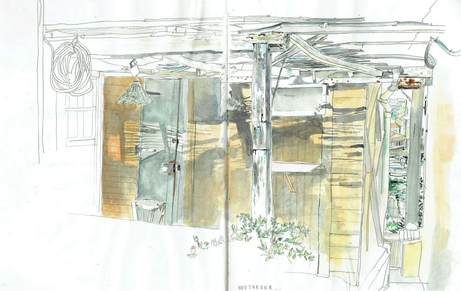 Marseille en Août, 2004–2005 — sketchbook spread 16