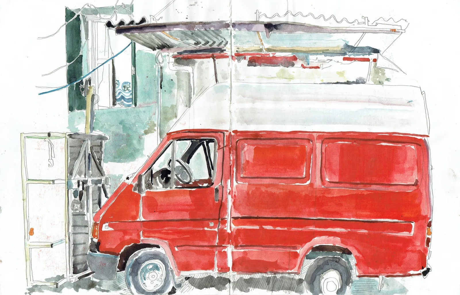 Marseille en Août, 2004–2005 — sketchbook spread 17